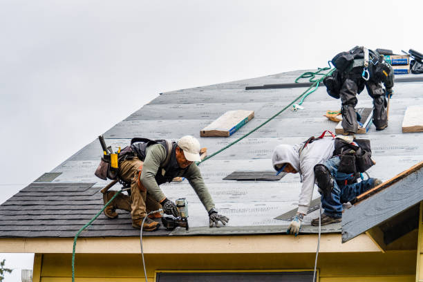 Professional Roof Installation technician working in Houston, OH